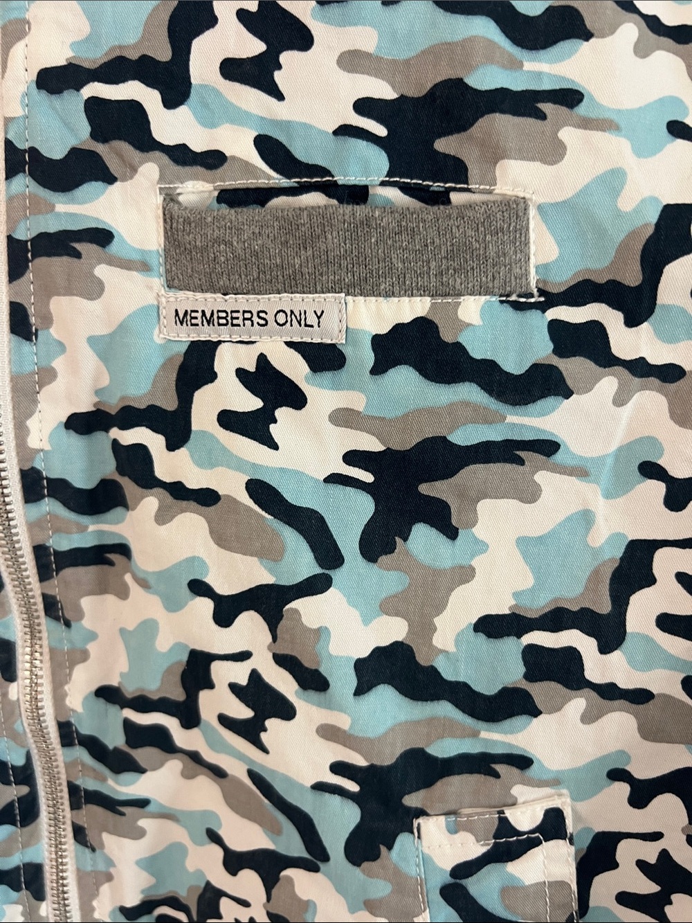 Y2K Members Only Camouflage Baseball Jacket  Sz Small - Picture 3 of 10